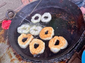 Morocco, Tinerhir - Sfenj, Moroccan doughnut
