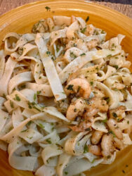 Morocco, Essaouira - Shrimp pasta