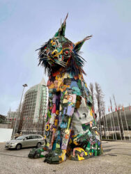 Portugal, Lisbon - Lince Iberico Bordalo II, Cat art
