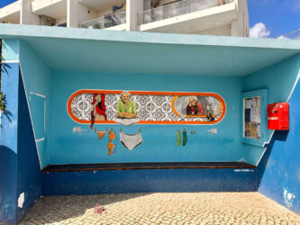 Portugal, Burgau - Bus stop