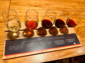 Portugal, Lisbon - Flight of port at Time Out Market