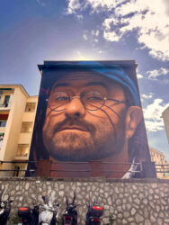 Italy, Sorrento - “Lucio Dalla” mural by Jorit