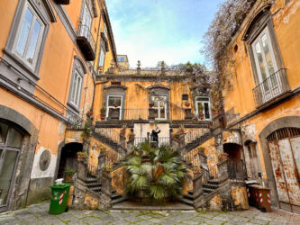 Italy, Naples - Palazzo in the historic center (Centro Storico)