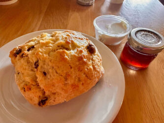Scotland, Loch Duich - Scone with jam and clotted cream