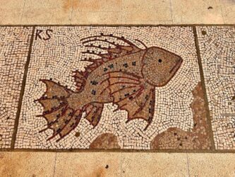 Croatia, Vela Luca - Pavement mosaic