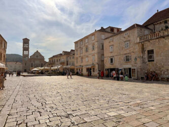 Croatia, Hvar - Square and Cathedral of St. Stephen