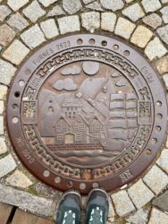 Norway, Bergen - The manhole cover