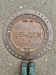 Norway, Bergen - The manhole cover