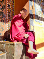 Bhutan, Paro - Monk