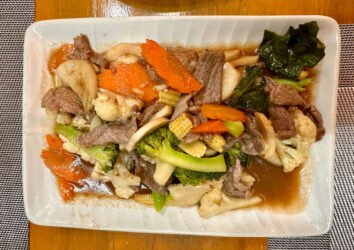 Thailand, Krabi - Beef in oyster sauce