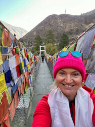 Bhutan, Paro - Tachogang Lhakhang Bridge