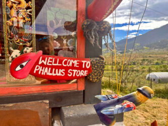 Bhutan, Sopsokha - The Phallus Village of Bhutan