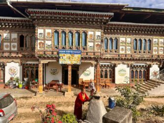 Bhutan, Punakha - Restaurant at the Punakha Suspension Bridge