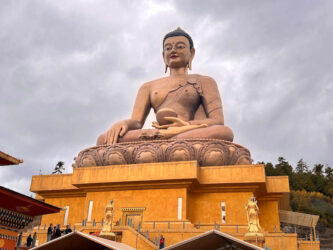Bhutan, Thimphu - Buddha Dordenma, a massive 169-foot (52m) gilded bronze statue of Shakyamuni Buddha