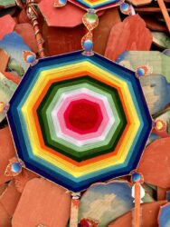 Bhutan, Thimphu - Buddhist colorful palette centers