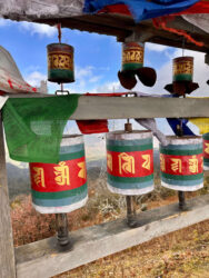 Bhutan, Chelala Pass - Praying wheels