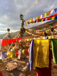 Bhutan, Chelala Pass - Prayer flags