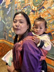 Bhutan, Paro - Mother with child