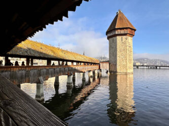 Switzerland, Lucerne - The Kapellbrücke (from German 'Chapel Bridge')