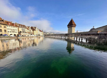 Switzerland, Lucerne - The Kapellbrücke (from German 'Chapel Bridge')
