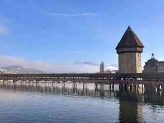 Switzerland, Lucerne - The Kapellbrücke (from German 'Chapel Bridge')