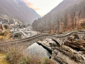 Switzerland, Verzasca - Ponte dei salti bridge