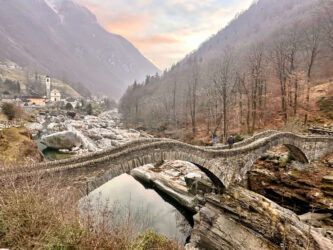Switzerland, Verzasca - Ponte dei salti bridge