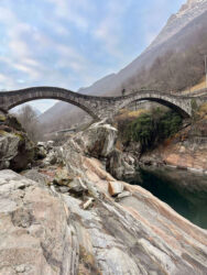 Switzerland, Verzasca - View from Ponte dei salti bridge