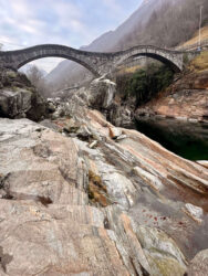 Switzerland, Verzasca - View from Ponte dei salti bridge