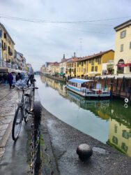Italy, Milan - The medieval city canals in the Navigli district