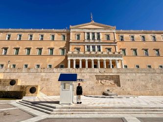 Greece, Athens - The Guards (Evzones) in front of the Hellenic Parliament