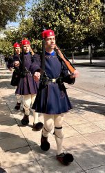 Greece, Athens - The Guards (Evzones) guarding the Presidential Mansion