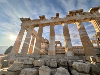 Greece, Athens - The Parthenon at the Acropolis of Athens
