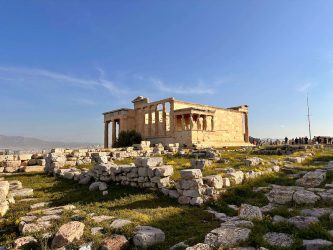 Greece, Athens - Erechtheion and the Caryatids at the Acropolis of Athens