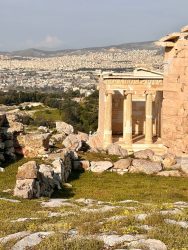 Greece, Athens - Erechtheion and the Caryatids at the Acropolis of Athens