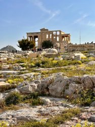 Greece, Athens - Erechtheion and the Caryatids at the Acropolis of Athens