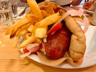 Greece, Athens - Sausage Pita
