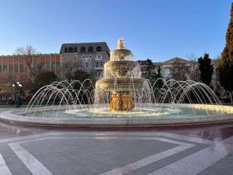 Azerbaijan, Baku - Fountain In Sahil Bagi Park