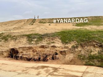 Azerbaijan, Gobustan - Yanar Dagh (Burning Mountain)
