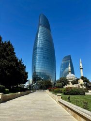 Azerbaijan, Baku - Flame Towers
