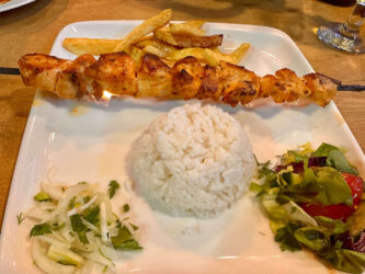 Türkiye, Selçuk - Chicken skewers