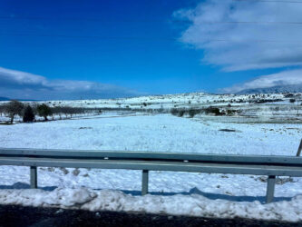 Türkiye, Pamukkale - Snow