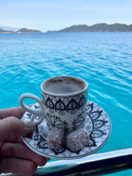 Türkiye, Kekova - Coffee on the boat